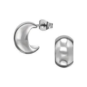 Stainless Steel Wide Half Hoops 7mm